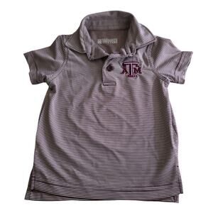Texas A&M Infant Micro Stripe Polo Collegiate Outfitters Baby SZ 3M